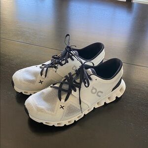 On Running Black and White Athletic Shoes